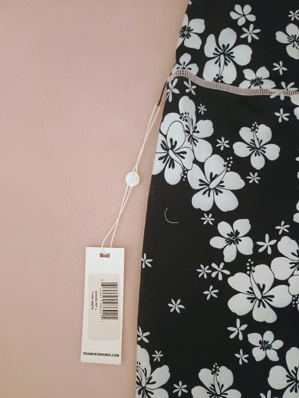 Frankie's Bikinis Active High-Waist Floral Print Leggings in Black NWT Large - Picture 6 of 9